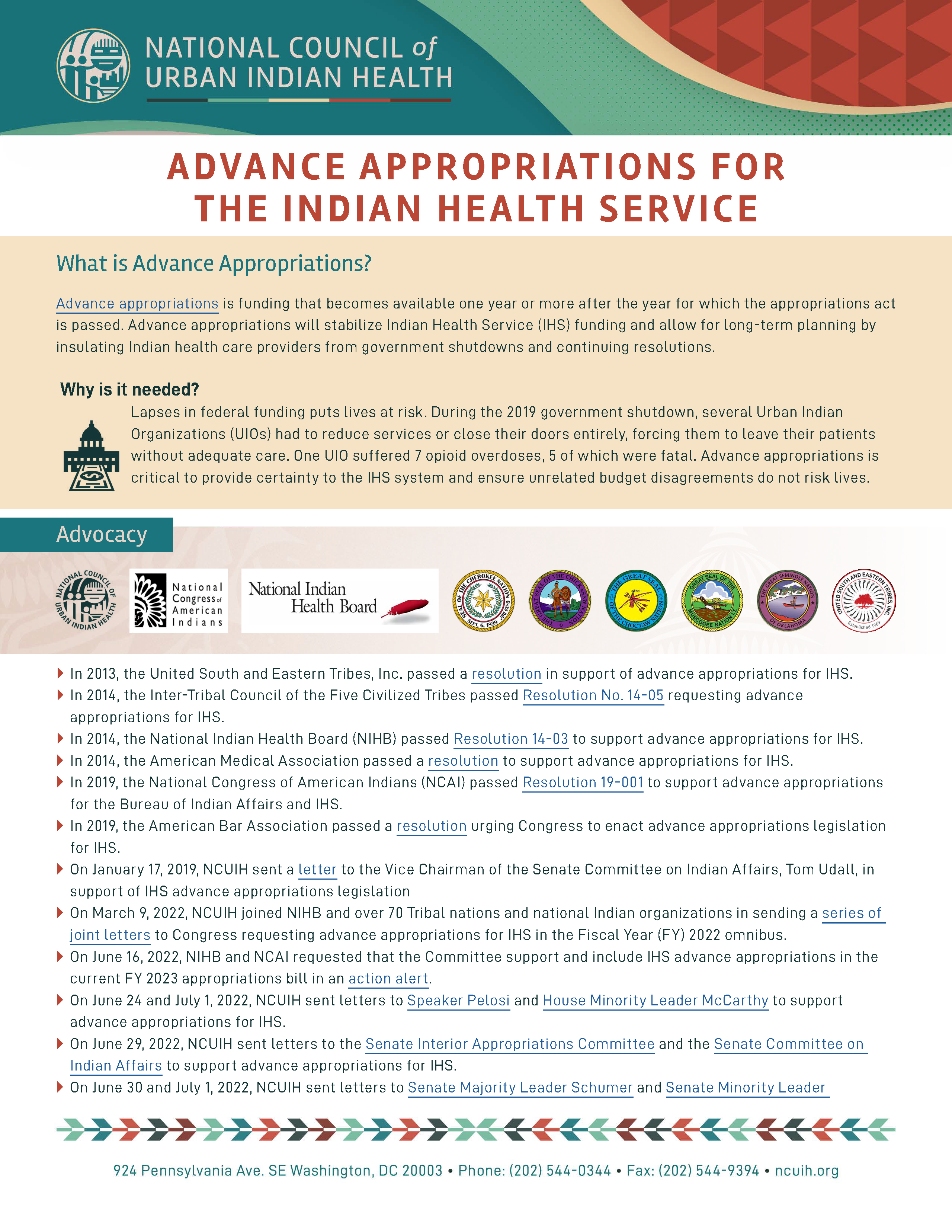 Advance Appropriations for The Indian Health Service