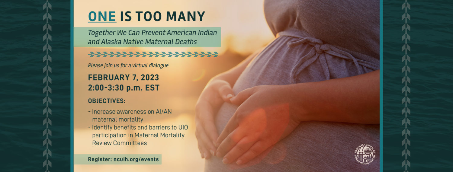 One is Too Many: Together We Can Prevent American Indian and Alaska Native Maternal Deaths