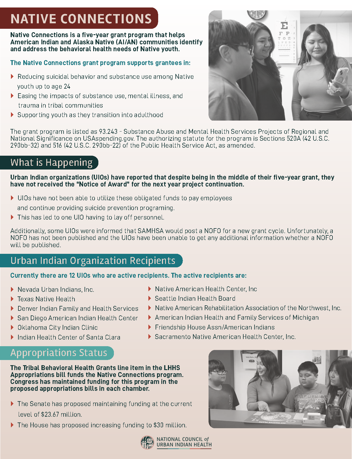 Native Connections Fact Sheet